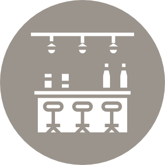 Take in the view from the rooftop lounge
